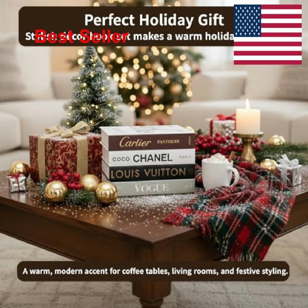 Faux Decorative Books Modern Minimalist Luxury Home Decor Display Set - Picture 6 of 8